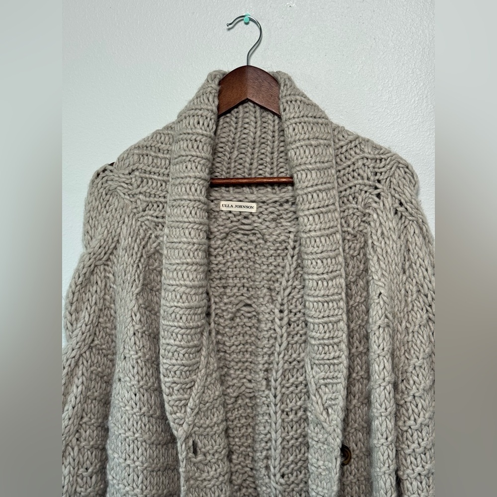 ULLA JOHNSON Alpaca Cardigan Sand
Knit Sweater Size L Aiko - Picture 5 of 15